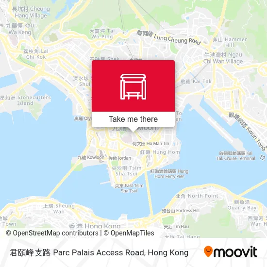 君頤峰支路 Parc Palais Access Road map