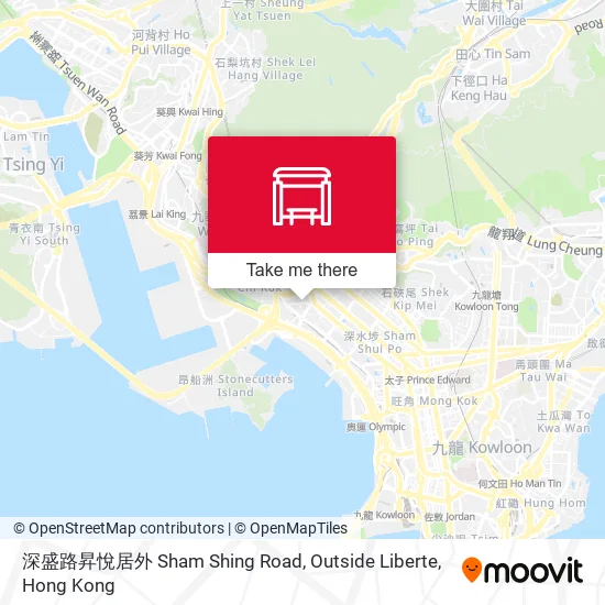 深盛路昇悅居外 Sham Shing Road, Outside Liberte map