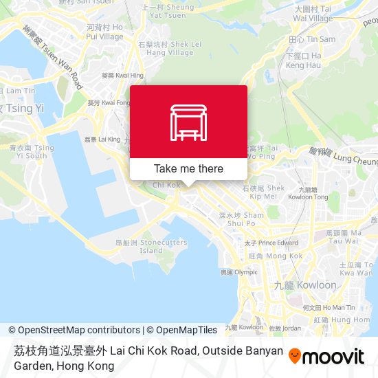 荔枝角道泓景臺外 Lai Chi Kok Road, Outside Banyan Garden map