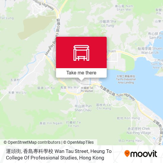運頭街, 香島專科學校 Wan Tau Street, Heung To College Of Professional Studies map