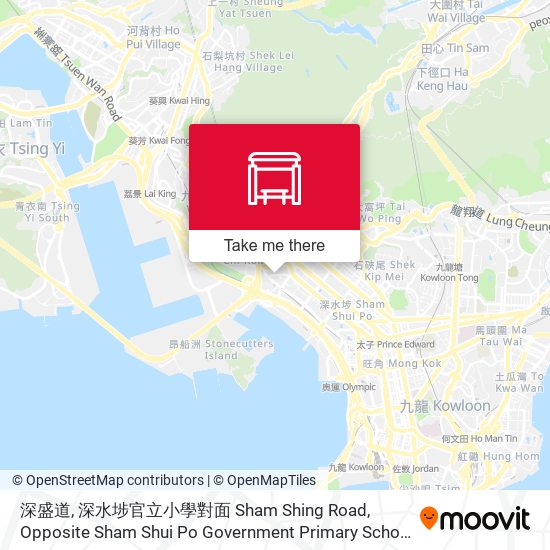 深盛道, 深水埗官立小學對面 Sham Shing Road, Opposite Sham Shui Po Government Primary School map