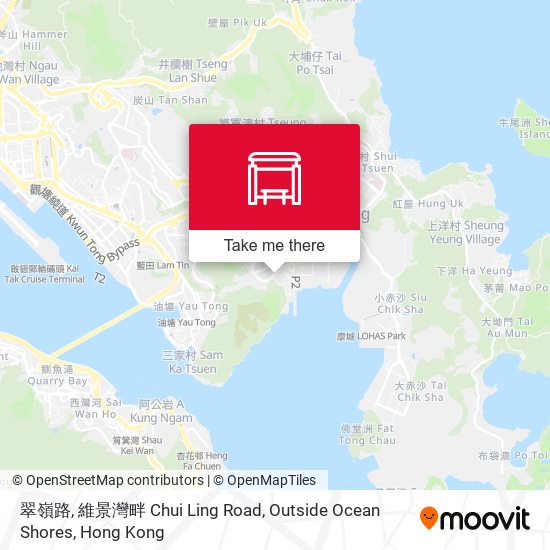 翠嶺路, 維景灣畔 Chui Ling Road, Outside Ocean Shores map