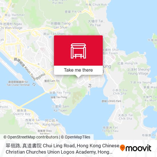 翠嶺路, 真道書院 Chui Ling Road, Hong Kong Chinese Christian Churches Union Logos Academy map