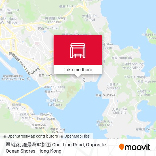 翠嶺路, 維景灣畔對面 Chui Ling Road, Opposite Ocean Shores map