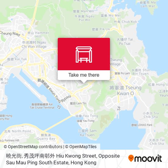 曉光街, 秀茂坪南邨外 Hiu Kwong Street, Opposite Sau Mau Ping South Estate map