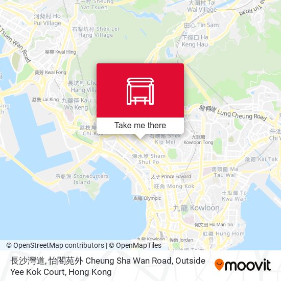 長沙灣道, 怡閣苑外 Cheung Sha Wan Road, Outside Yee Kok Court map