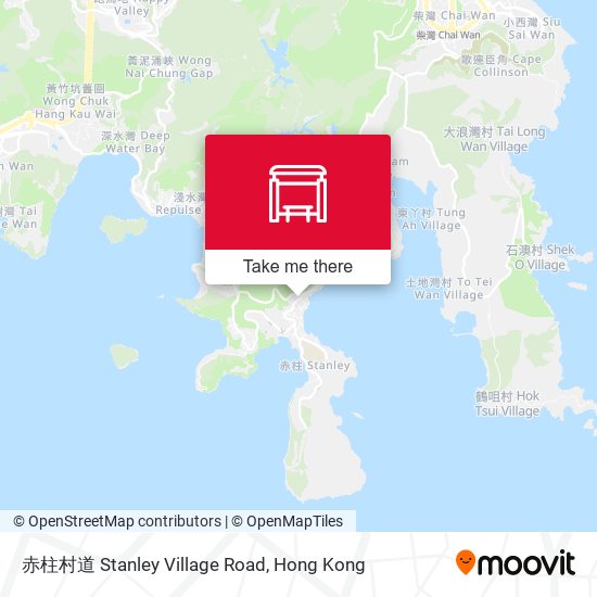 赤柱村道 Stanley Village Road map