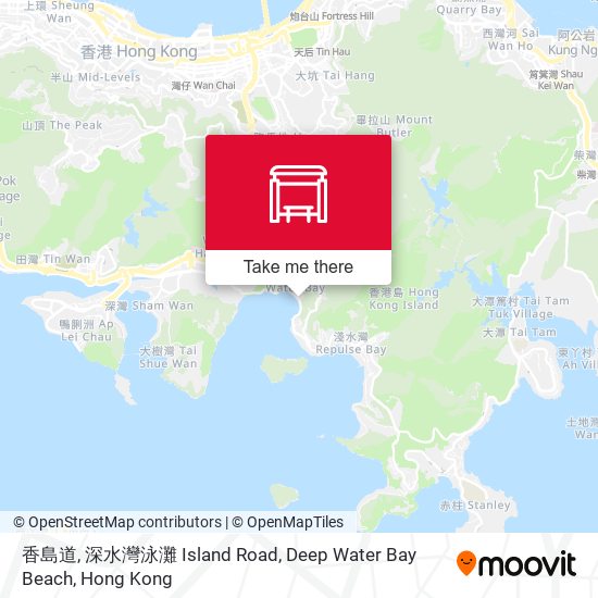 香島道, 深水灣泳灘 Island Road, Deep Water Bay Beach map