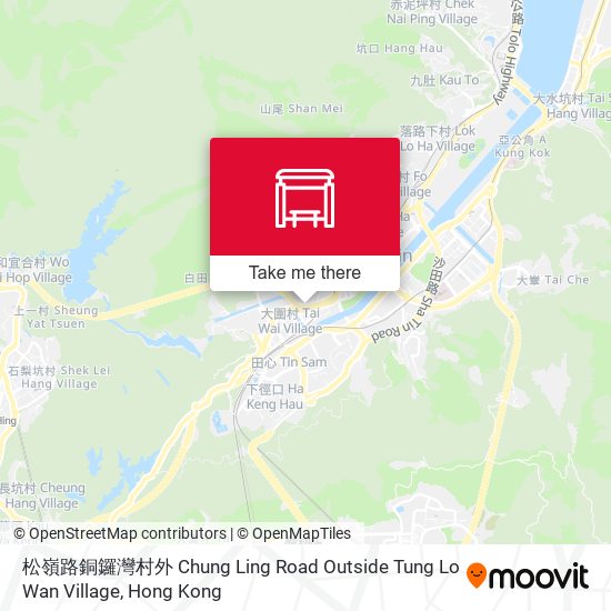 松嶺路銅鑼灣村外 Chung Ling Road Outside Tung Lo Wan Village map