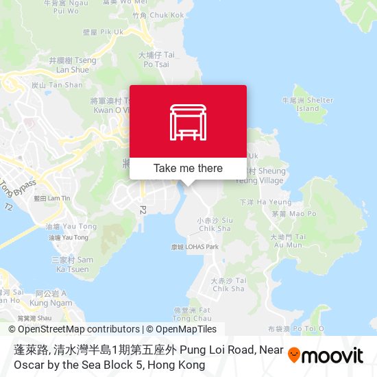 蓬萊路, 清水灣半島1期第五座外 Pung Loi Road, Near Oscar by the Sea Block 5 map