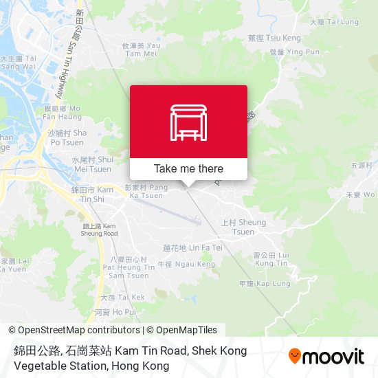 錦田公路, 石崗菜站 Kam Tin Road, Shek Kong Vegetable Station map