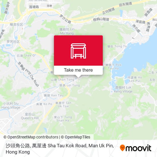 沙頭角公路, 萬屋邊 Sha Tau Kok Road, Man Uk Pin map