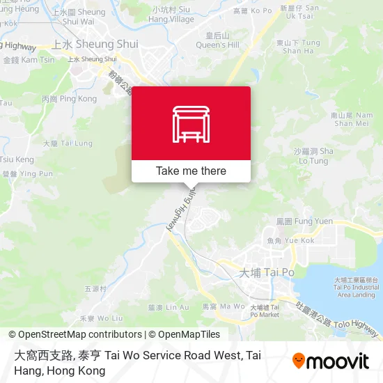 大窩西支路, 泰亨 Tai Wo Service Road West, Tai Hang map