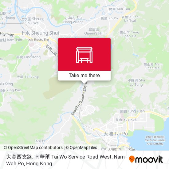 大窩西支路, 南華莆 Tai Wo Service Road West, Nam Wah Po map
