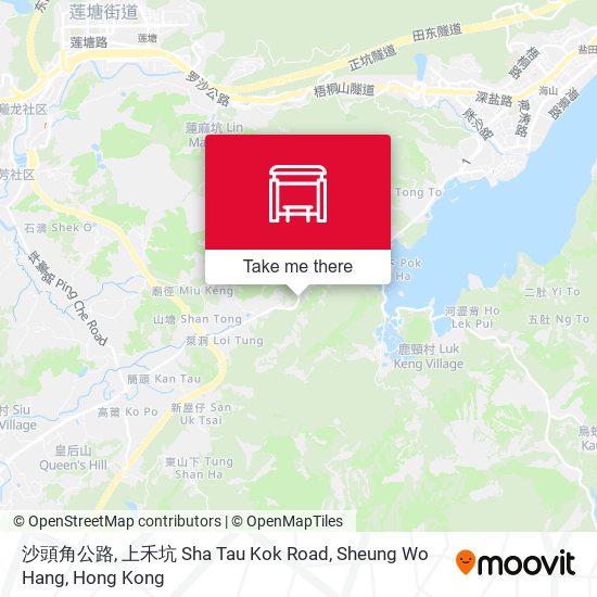 沙頭角公路, 上禾坑 Sha Tau Kok Road, Sheung Wo Hang map