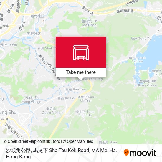 沙頭角公路, 馬尾下 Sha Tau Kok Road, MA Mei Ha map