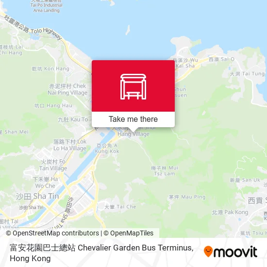 富安花園巴士總站 Chevalier Garden Bus Terminus map
