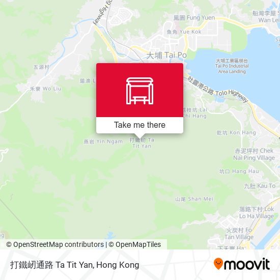 打鐵屻通路 Ta Tit Yan map