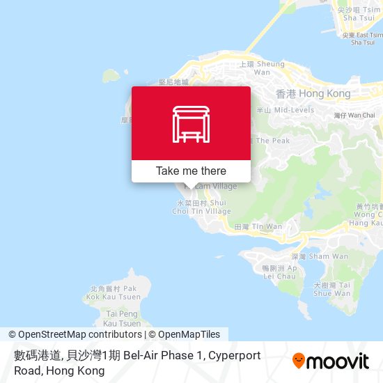 數碼港道, 貝沙灣1期 Bel-Air Phase 1, Cyperport Road map