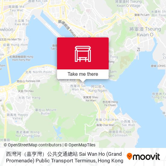 西灣河（嘉亨灣）公共交通總站 Sai Wan Ho (Grand Promenade) Public Transport Terminus map