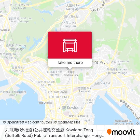 九龍塘(沙福道)公共運輸交匯處 Kowloon Tong (Suffolk Road) Public Transport Interchange map