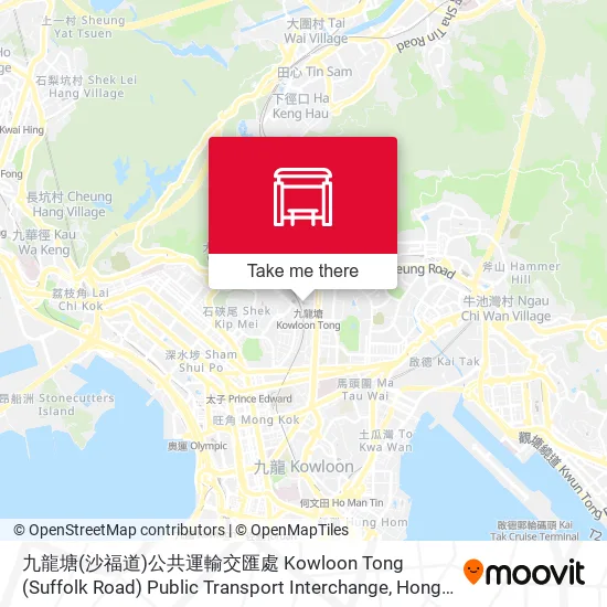 九龍塘(沙福道)公共運輸交匯處 Kowloon Tong (Suffolk Road) Public Transport Interchange map