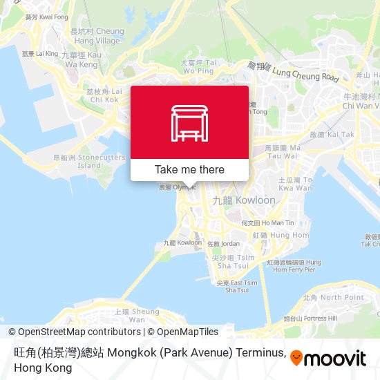 旺角(柏景灣)總站 Mongkok (Park Avenue) Terminus地圖