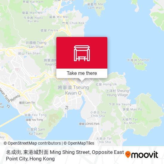 名成街, 東港城對面 Ming Shing Street, Opposite East Point City map