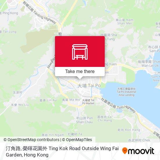汀角路, 榮暉花園外 Ting Kok Road Outside Wing Fai Garden map