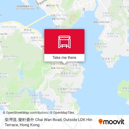 柴灣道, 樂軒臺外 Chai Wan Road, Outside LOK Hin Terrace map