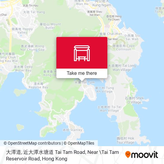 大潭道, 近大潭水塘道 Tai Tam Road, Near \Tai Tam Reservoir Road map