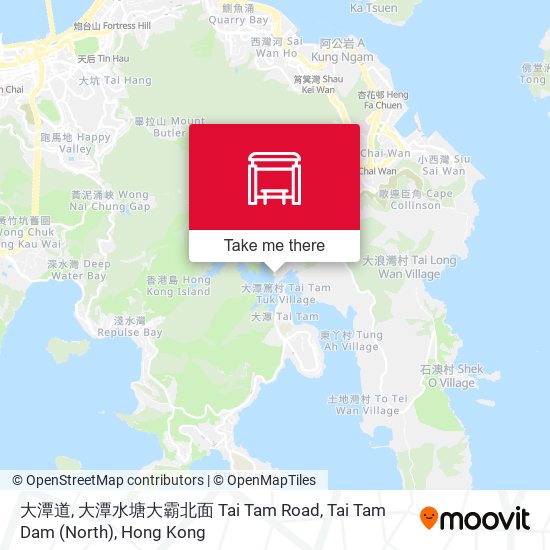 大潭道, 大潭水塘大霸北面 Tai Tam Road, Tai Tam Dam (North) map
