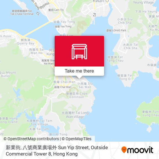 新業街, 八號商業廣場外 Sun Yip Street, Outside Commercial Tower 8 map