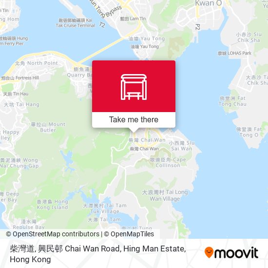 柴灣道, 興民邨 Chai Wan Road, Hing Man Estate map