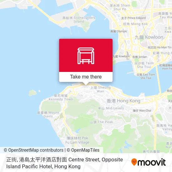 正街, 港島太平洋酒店對面 Centre Street, Opposite Island Pacific Hotel地圖