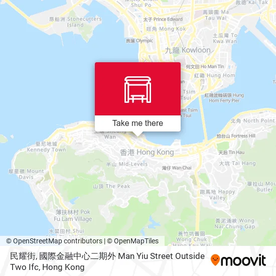 民耀街, 國際金融中心二期外 Man Yiu Street Outside Two Ifc地圖