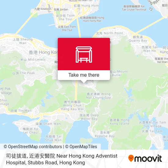司徒拔道, 近港安醫院 Near Hong Kong Adventist Hospital, Stubbs Road map
