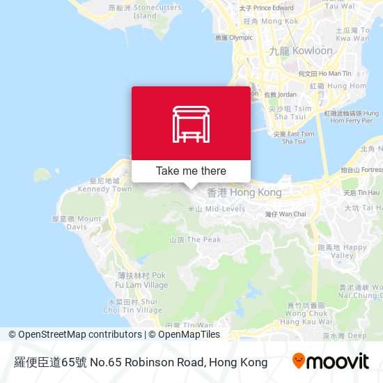 羅便臣道65號 No.65 Robinson Road map