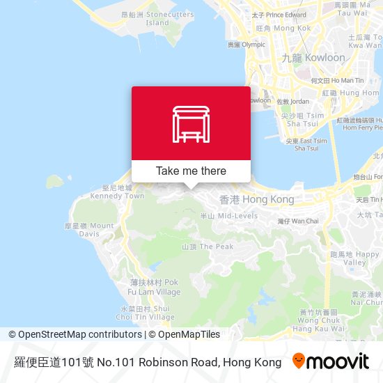 羅便臣道101號 No.101 Robinson Road map