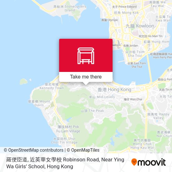 羅便臣道, 近英華女學校 Robinson Road, Near Ying Wa Girls’ School map