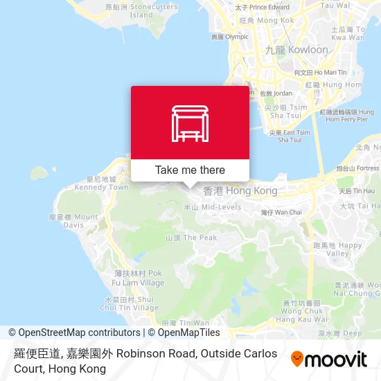 羅便臣道, 嘉樂園外 Robinson Road, Outside Carlos Court map