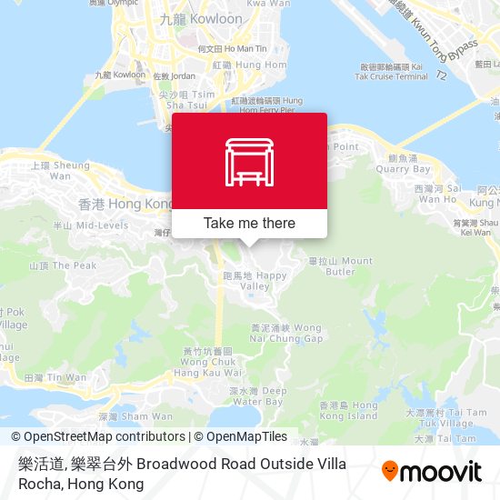 樂活道, 樂翠台外 Broadwood Road Outside Villa Rocha map