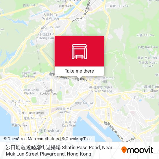 沙田㘭道,近睦鄰街遊樂場 Shatin Pass Road, Near Muk Lun Street Playground map