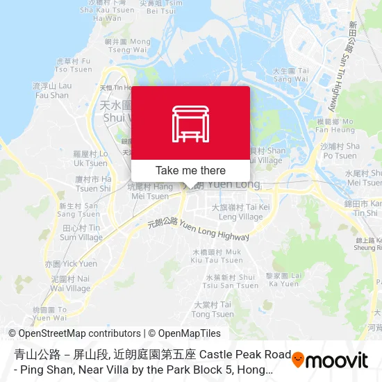 青山公路－屏山段, 近朗庭園第五座 Castle Peak Road - Ping Shan, Near Villa by the Park Block 5 map