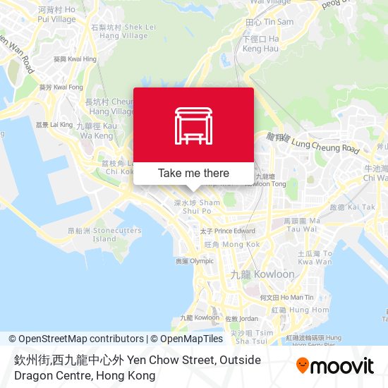 欽州街,西九龍中心外 Yen Chow Street, Outside Dragon Centre map