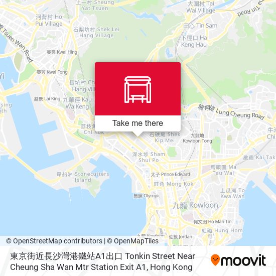 東京街近長沙灣港鐵站A1出口 Tonkin Street Near Cheung Sha Wan Mtr Station Exit A1 map