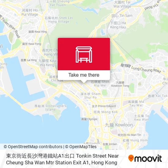 東京街近長沙灣港鐵站A1出口 Tonkin Street Near Cheung Sha Wan Mtr Station Exit A1地圖