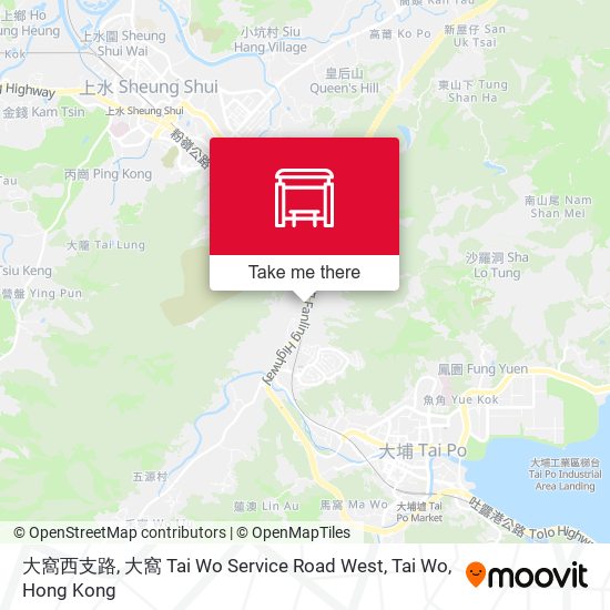 大窩西支路, 大窩 Tai Wo Service Road West, Tai Wo map