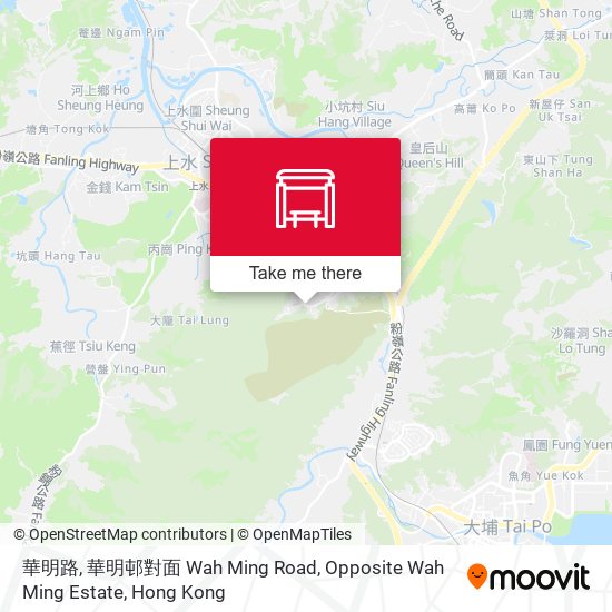 華明路, 華明邨對面 Wah Ming Road, Opposite Wah Ming Estate map