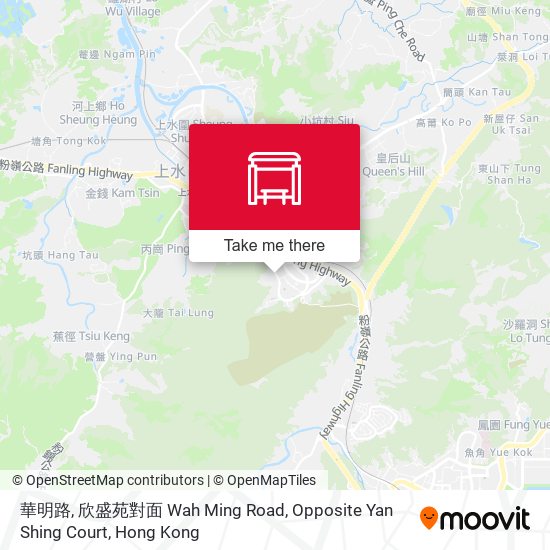 華明路, 欣盛苑對面 Wah Ming Road, Opposite Yan Shing Court map